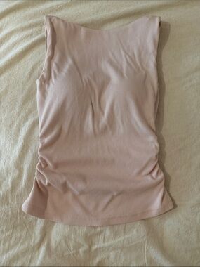 OGL Pink Ribbed Elastic Open Back Bra Tank